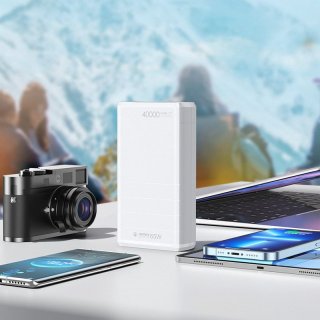 Remax Dinba Series gyorstöltő Powerbank 40000mAh - Fehér