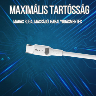 Havit CB6280 USB-Type-C gyorstöltő kábel PD100W - 1M