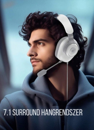 Havit H2230U 7.1 Gamer fejhallgató Szürke-Fehér