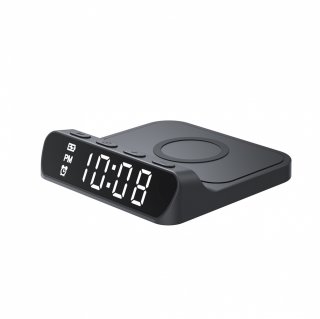 Havit W3031 Mobile series - Asztali digitális óra + Vezeték nélküli töltő