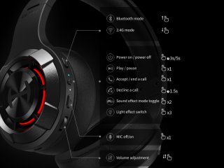 Edifier HECATE G30S Gamer vezeték nélküli Headset - szürke