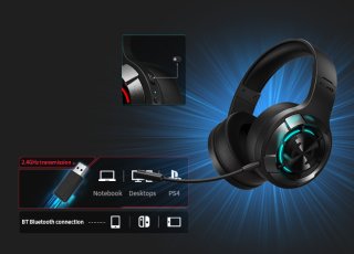 Edifier HECATE G30S Gamer vezeték nélküli Headset - szürke