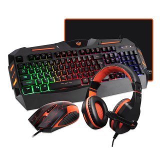 Meetion 4 in 1 Gamer szett - Headset + Billentyűzet (Angol) + Egér + Egérpad