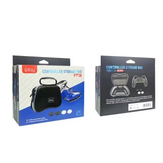 ÍPLAY Playstation 5 Kontroller Tartó Táska + Thumb Grip + Átlátszó Védőborítás
