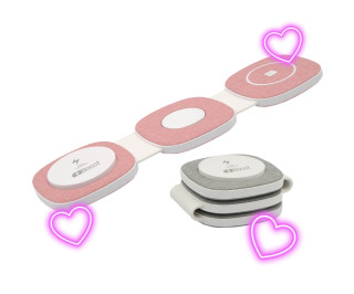 Boost Összehajtható 3 az 1-ben Vezeték nélküli töltőállomás - pink+szürke