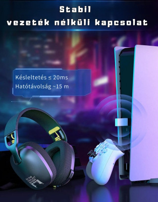 Onikuma B2 Vezeték Nélküli Bluetooth Gamer Fejhallgató