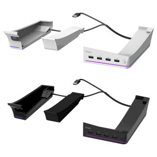 iPega P5S021 Horizontális Playstation 5 Slim Tartóállvány RGB Beépített USB HUB