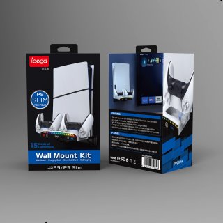 iPega PG-P5S011 Multifunkciós Playstation 5 Slim RGB Fali Tartó Állvány PS5