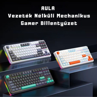 AULA F87 Wilderness Vezeték Nélküli Mechanikus Gamer Billentyűzet