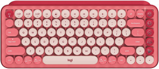 LOGITECH POP Keys Vezeték nélküli Mechanikus Billentyűzet Emoji Gombok - HEARTBREAKER Rózsaszín INTN