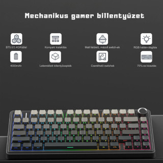 AULA F75 Vezeték Nélküli Mechanikus Gamer Billentyűzet