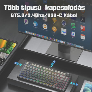 AULA F75 Vezeték Nélküli Mechanikus Gamer Billentyűzet