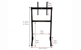 Next Level Racing Szimulátor kijelző állvány - Single Monitor Stand 24-85"