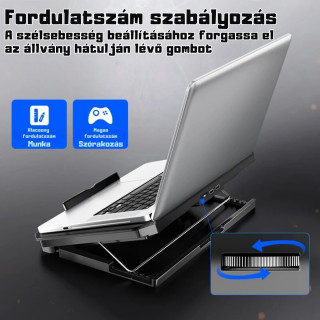 MCHOSE Laptop hűtőpad Q100 Ezüst