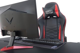 BANDIT Obsidian Gamer Asztal - Fekete + BANDIT PURE RGB Gamer Egérpad - XL