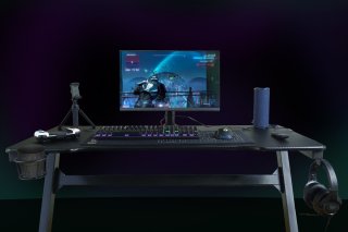 BANDIT Obsidian Gamer Asztal - Fekete + BANDIT PURE RGB Gamer Egérpad - XL