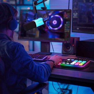 MAONO PD100X USB Dynamic Streamer Mikrofon RGB - Fekete