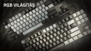Acer OKW132 Mechanikus Gamer Billentyűzet - Fekete-Szürke - Angol kiosztás!