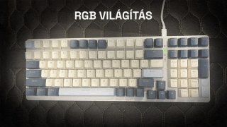 Acer OKW214 Mechanikus Gamer Billentyűzet - Kék-Fehér - Angol kiosztás!
