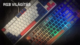 Acer OKW216 Gamer Billentyűzet - Fehér - Angol kiosztás!