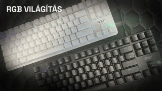 Acer OKW132 Plus Vezeték Nélküli Mechanikus Gamer Billentyűzet - Fekete - Angol kiosztás!
