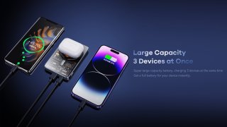 Remax Walking Series RPP-558 Magsafe Vezeték Nélküli Gyorstöltő Powerbank 10000mAh - Kék