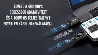 Remax Suxien Series Type-C gyorstöltő kábel 100W - 1,2m