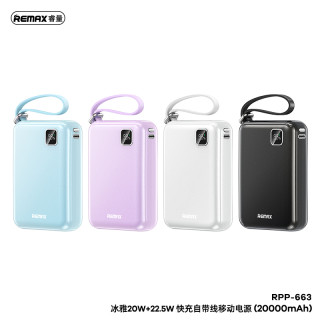 Remax Icyal Series RPP-663 Gyorstöltő Powerbank 20000mAh - Fehér