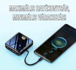 Remax Sucha Series gyorstöltő Powerbank 10000mAh - Fekete
