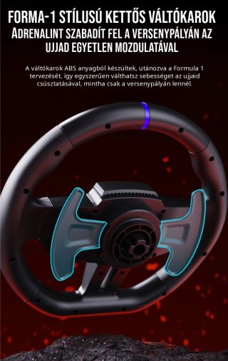 PXN-V9GEN2 Gamer Kormány Szett (PC / PS3 / PS4 / Xbox One / Xbox Series S&X)