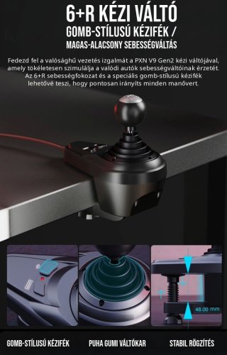PXN-V9GEN2 Gamer Kormány Szett (PC / PS3 / PS4 / Xbox One / Xbox Series S&X)