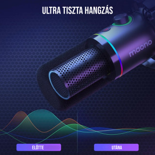 MAONO PD200XS USB Dynamic Streamer Mikrofon RGB + Tartókar Kit