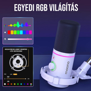 MAONO PD200XS USB Dynamic Streamer Mikrofon RGB + Tartókar Kit