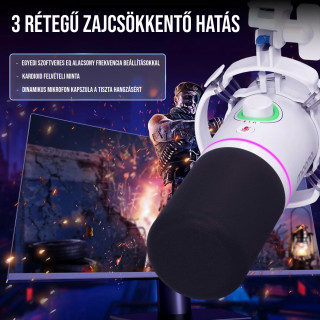 MAONO PD200XS USB Dynamic Streamer Mikrofon RGB + Tartókar Kit