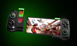 GameSir X4 Aileron Vezeték Nélküli Kontroller Telefontartóval - Fekete-Zöld