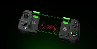 GameSir X4 Aileron Vezeték Nélküli Kontroller Telefontartóval - Fekete-Zöld