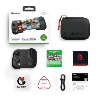 GameSir X4 Aileron Vezeték Nélküli Kontroller Telefontartóval - Fekete-Zöld