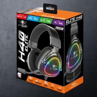 Spirit of Gamer ELITE-H40 RGB gamer fejhallgató - Fekete