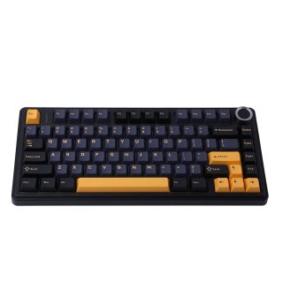AULA F75 Vezeték Nélküli Mechanikus Gamer Billentyűzet - Fekete-Sárga