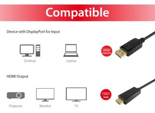 Equip (119390) DisplayPort to HDMI Adapter Kábel 4K 2m