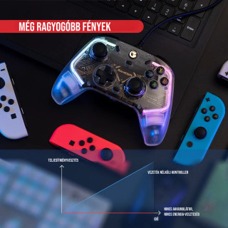 GameSir T4 Kaleid Vezetékes Kontroller - Átlátszó