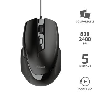 Trust Voca Comfortable Vezetékes Egér