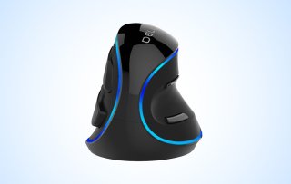 Delux M618PD vezeték nélküli vertikális egér Bluetooth + 2.4GHz - Fekete