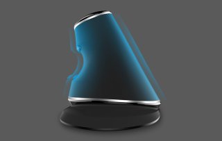 Delux M618PD vezeték nélküli vertikális egér Bluetooth + 2.4GHz - Fekete