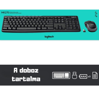 Logitech MK270 Wireless Billentyűzet HU + Optikai egér