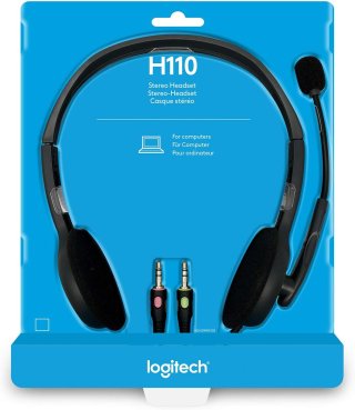 Logitech H110 Mikrofonos headset - fekete