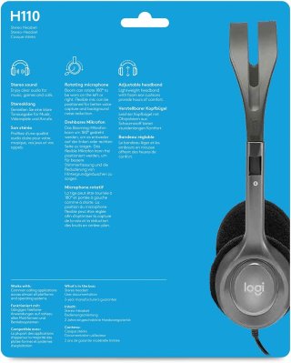 Logitech H110 Mikrofonos headset - fekete