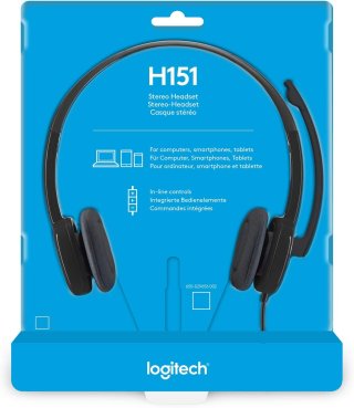 Logitech H151 Mikrofonos headset - fekete