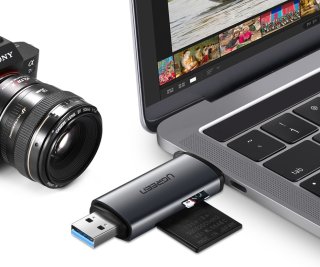 Ugreen USB + USB-C adapter, SD + microSD kártyaolvasó