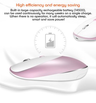 Meetion MT-R600 Rechargeable Wireless Mouse - Silver